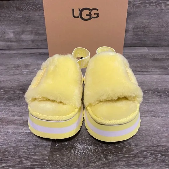 UGG | Disco Slides In Margarita Yellow New In Box Size 8
