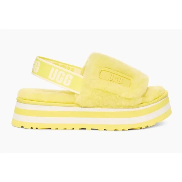 UGG | Disco Slides In Margarita Yellow New In Box Size 8