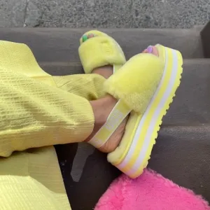 UGG | Disco Slides In Margarita Yellow New In Box Size 8