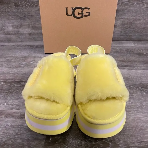 UGG | Disco Slides In Margarita Yellow New In Box Size 8
