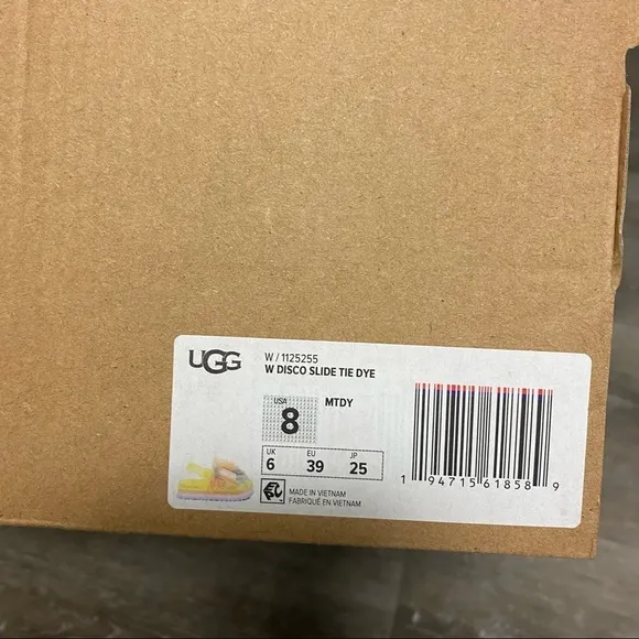 UGG |  Disco Tie Dye Slides Slippers Margarita Size 8