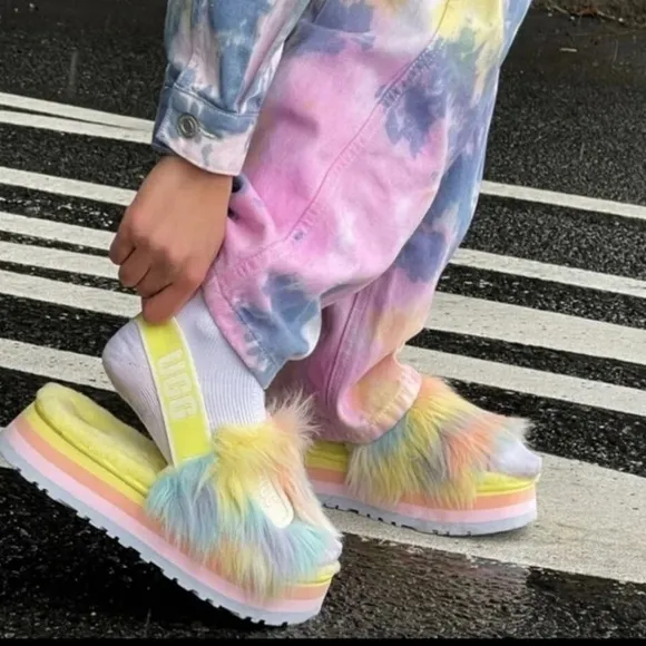 UGG |  Disco Tie Dye Slides Slippers Margarita Size 8