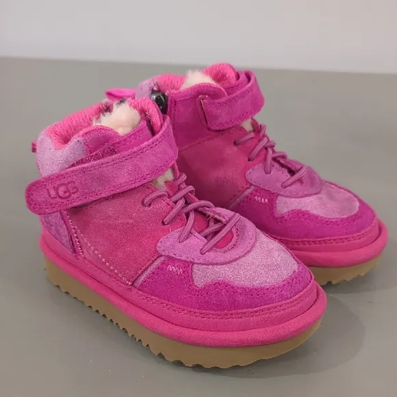 UGG Kids Pink Boots Highland Hi Heritage size 7