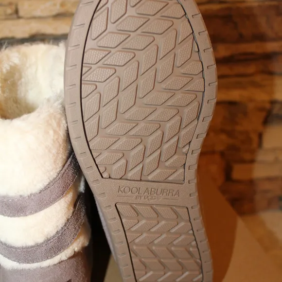 UGG KOOLABURRA‎ GIRL'S SUEDE BUCKLE BOOTS GRAY