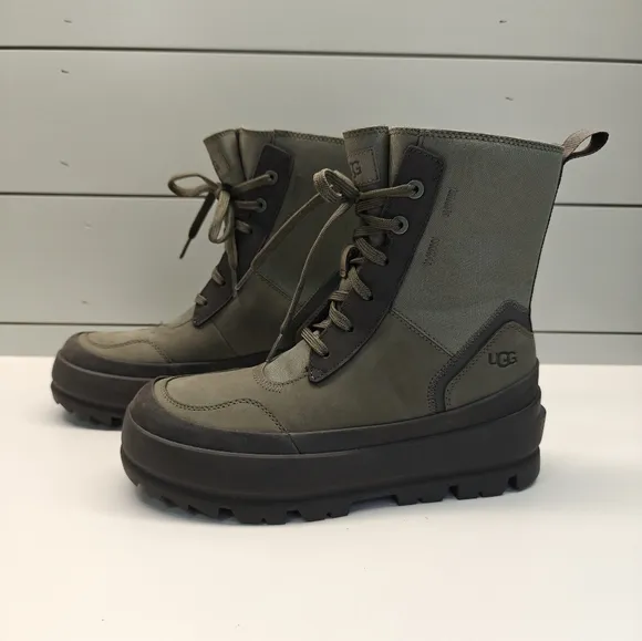 UGG Lug Moss Green Waterproof Lightweight Combat Boots size Women's 7