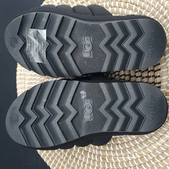 UGG Maxi Slides Slip-on Comfort Black Size 8