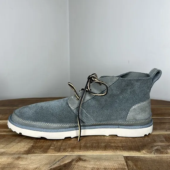 Ugg Neumel Unlined Gray Leather Chukka Boot Mens Size 9
