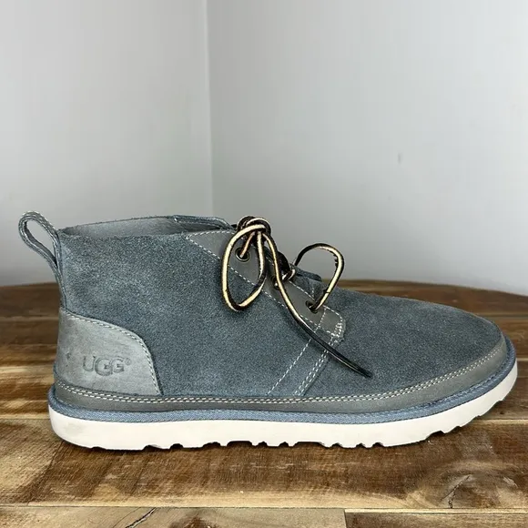Ugg Neumel Unlined Gray Leather Chukka Boot Mens Size 9
