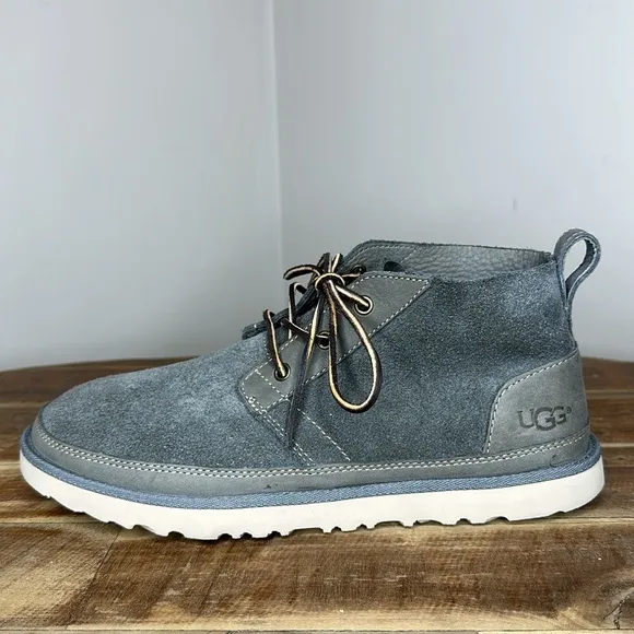 Ugg Neumel Unlined Gray Leather Chukka Boot Mens Size 9