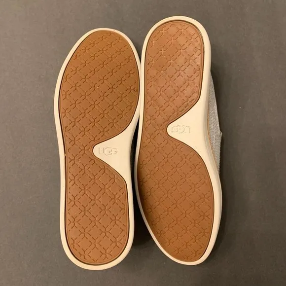 UGG Sammy Slip-On Metallic Knit Sneakers Size Is Unreadable See ALL Phot…