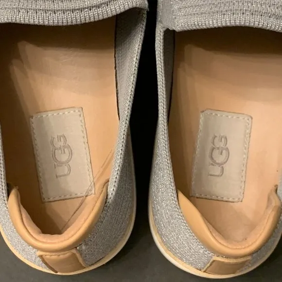 UGG Sammy Slip-On Metallic Knit Sneakers Size Is Unreadable See ALL Phot…