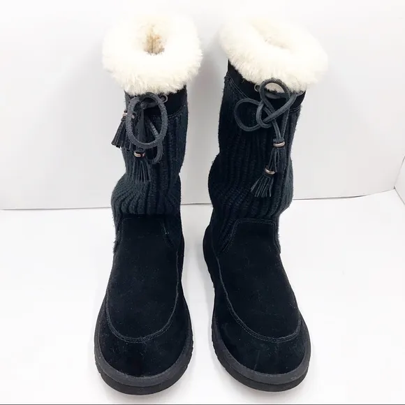 {UGG} Suburb Suede Knit Boots