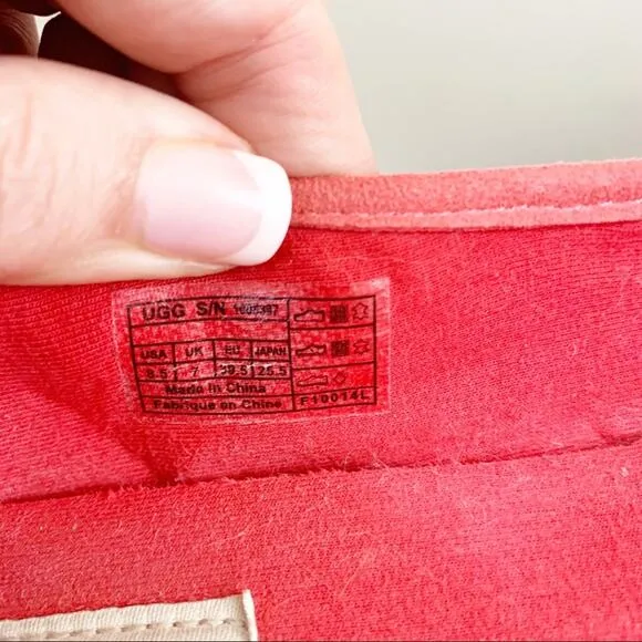 Ugg Syleste Red Espadrille Canvas Slip-On Flats