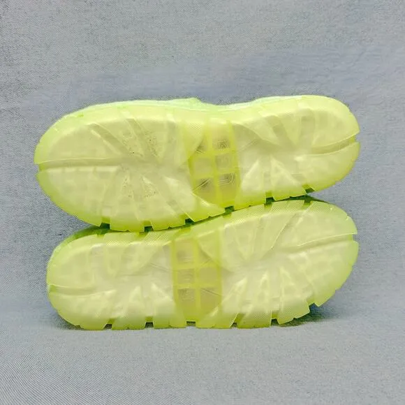 UGG Women’s Fluffita Platform Slides in Bright Green, Size 9