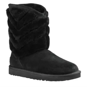UGG‎ WOMEN'S TANIA CLASSIC SHORT SHEARLING SUEDE WINTER BOOTS BLACK SZ 6