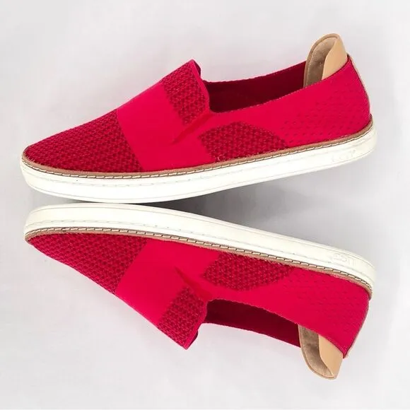 UGG Sammy Trainer Red Pepper Knit Lightweight Mesh Slip On Sneakers Size 8