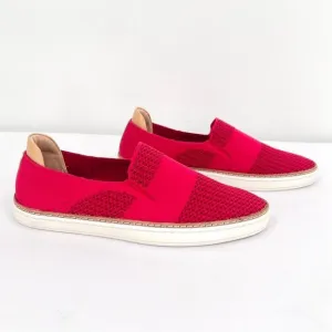 UGG Sammy Trainer Red Pepper Knit Lightweight Mesh Slip On Sneakers Size 8
