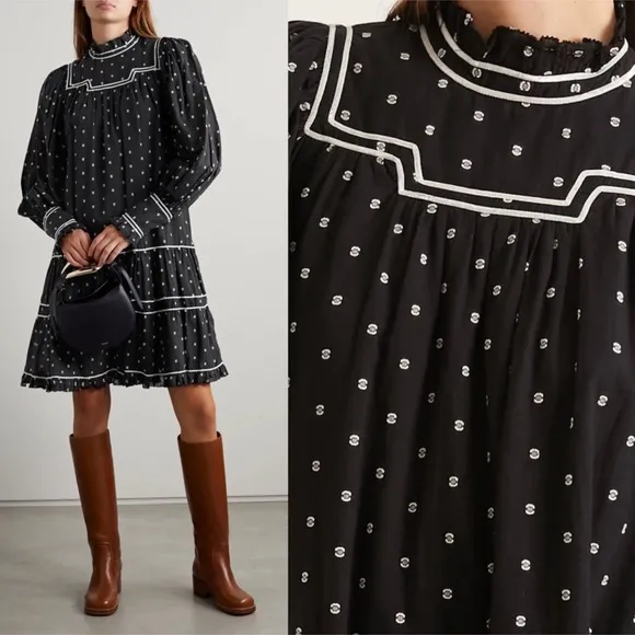 Ulla Johnson Blanche Dress in Eclipse Dot Sz 10