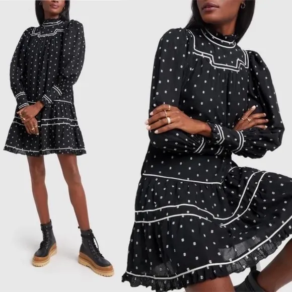Ulla Johnson Blanche Dress in Eclipse Dot Sz 10