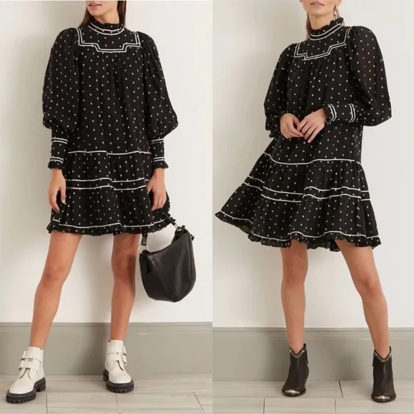 Ulla Johnson Blanche Dress in Eclipse Dot Sz 10