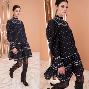 Ulla Johnson Blanche Dress in Eclipse Dot Sz 10