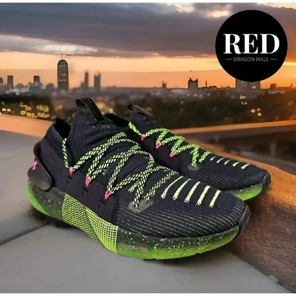 Under Armour HOVR Phantom 3 Rebel Pink Black Lime 3026814-001 - Men's Size 10.5