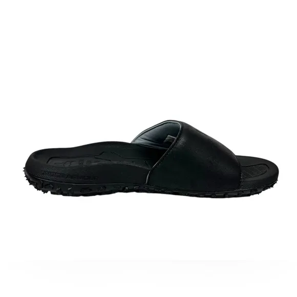 Under Armour Project Rock Slides Men Size 9 Black Michelin Wild Gripper Charged