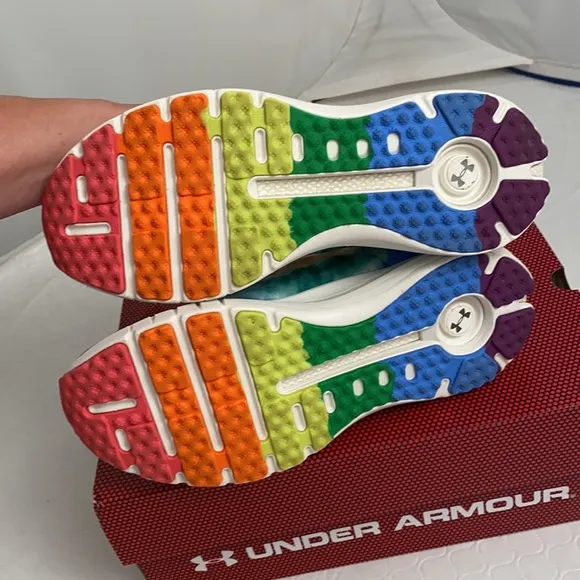 Under Armour tie dye rainbow HOVR Phantom Slip on PRIDE collection sneakers