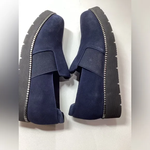 Vaneli Deep Blue Suede Slip-On Shoes