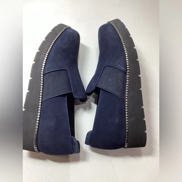 Vaneli Deep Blue Suede Slip-On Shoes