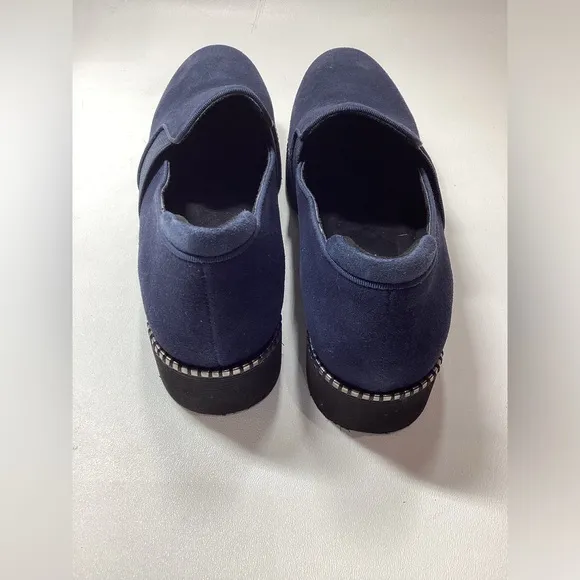 Vaneli Deep Blue Suede Slip-On Shoes