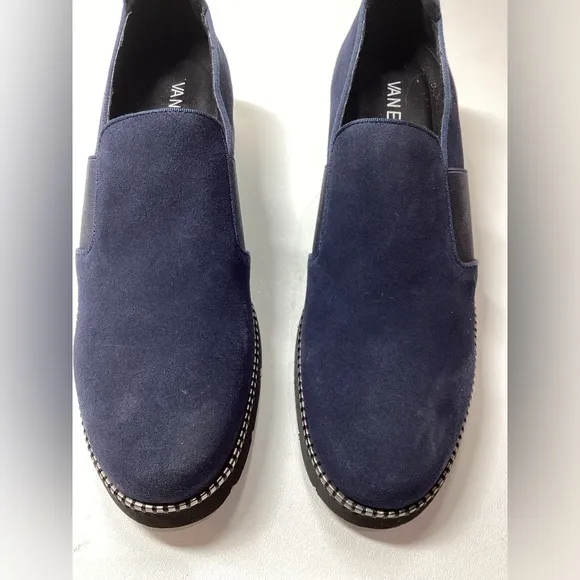 Vaneli Deep Blue Suede Slip-On Shoes