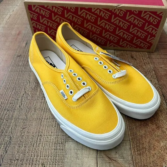 Vans Authentic 44 Dx Yellow Canvas Surfer Sneakers Size Mens 9.5/Womens 11