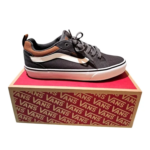 Vans Filmore Suede Canvas Dark Grey White Mes Size 8 unisex