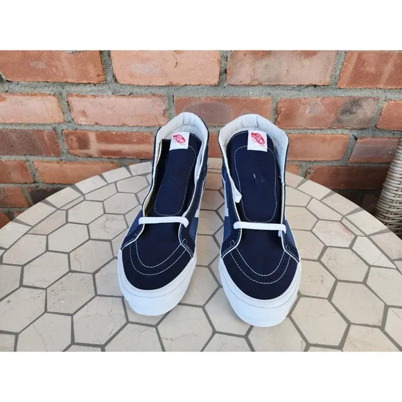Vans OG SK8-HI LX 'Navy VN0A4BVB5OC White Skate Gym Walk HI Men Sz 13 Rare
