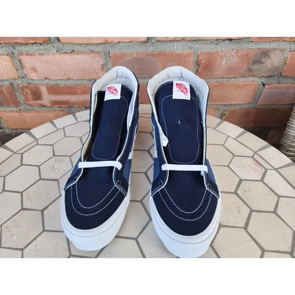 Vans OG SK8-HI LX 'Navy VN0A4BVB5OC White Skate Gym Walk HI Men Sz 13 Rare
