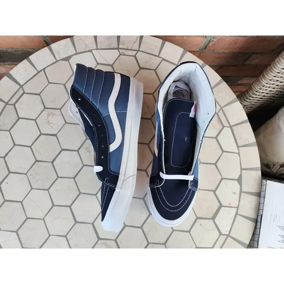 Vans OG SK8-HI LX 'Navy VN0A4BVB5OC White Skate Gym Walk HI Men Sz 13 Rare