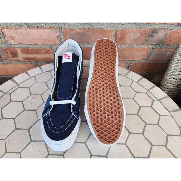 Vans OG SK8-HI LX 'Navy VN0A4BVB5OC White Skate Gym Walk HI Men Sz 13 Rare