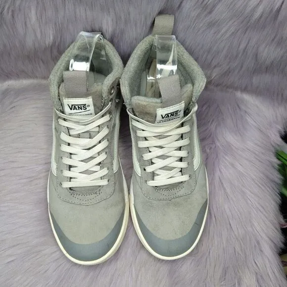 Vans UltraRange Exo Hi MTE Boots Womens Size 7.5  Gray Suede Marshmallow