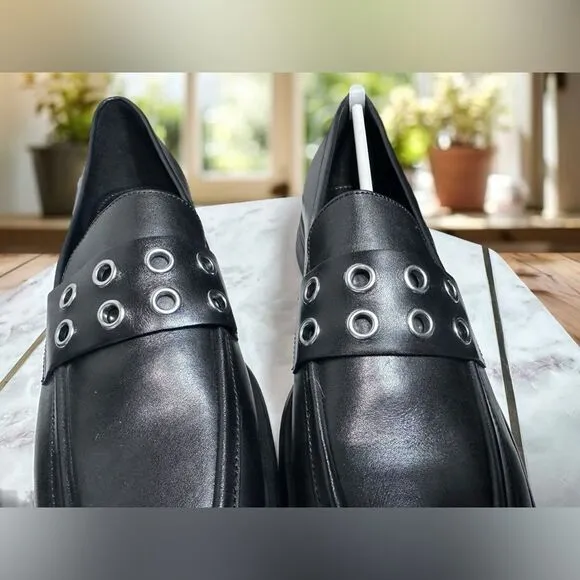 VEGABOND Shoemakers $185 Leather Brittie Embellished Penny Loafer Size 41