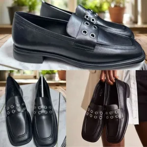 VEGABOND Shoemakers $185 Leather Brittie Embellished Penny Loafer Size 41