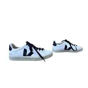 VEJA Campo Sneakers Womens 8 US EUR 39 Black &amp; White Leather Lace-Up Shoes