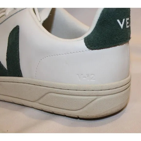 Veja V-12 Sneakers Men's White Cyprus Leather Low Top Comfort Casual NIB SZ 12