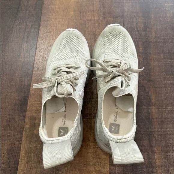VEJA x Rick Owens Light Green V-knit Lace Up Sneakers Size 6
