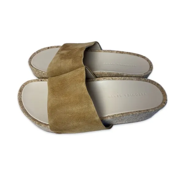 Veronica Beard Dresdyn Tan Platform Slide Women’s Size 9.5