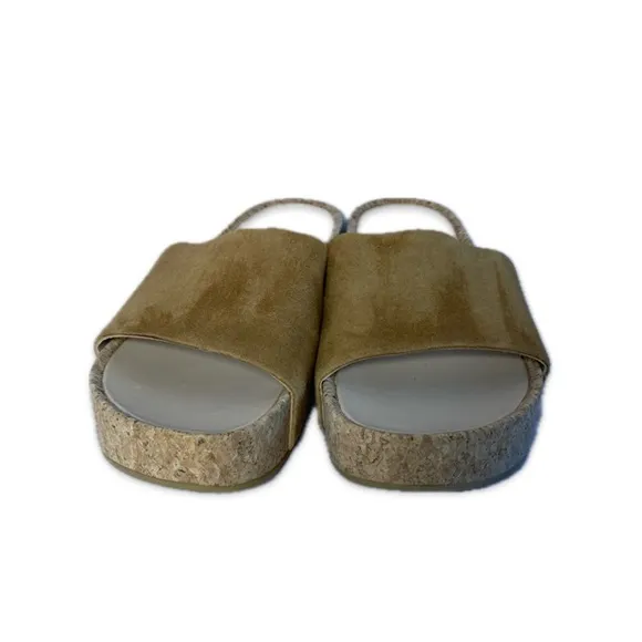 Veronica Beard Dresdyn Tan Platform Slide Women’s Size 9.5