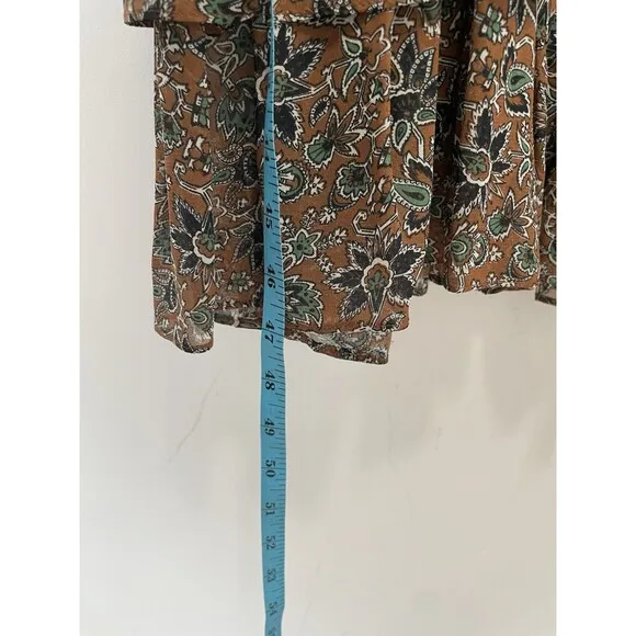 Veronica Beard Dress 16 Tunis Viscose Cinnamon Designer Festival Boho Neutral