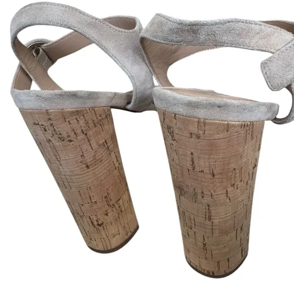 Veronica Beard Lucille Cork Suede Platform Sandals