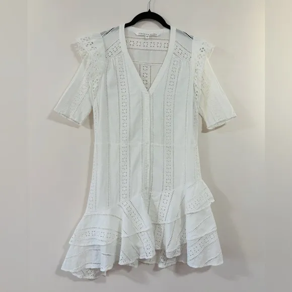 Veronica Beard Sima Dress in White, Size 2