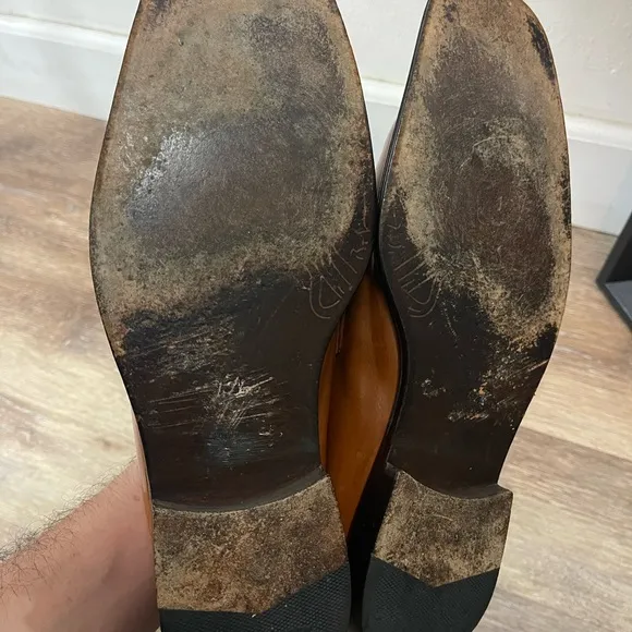 Versace  Brown Penny Loafer Leather Dress Shoes Size 42 1/2 (9.5)